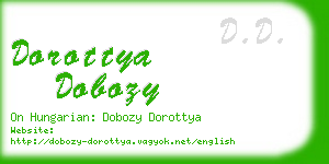 dorottya dobozy business card